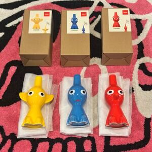 PIKMIN Flower Vase Figure Set (Red, Blue & Yellow) Nintendo TOKYO OSAKA